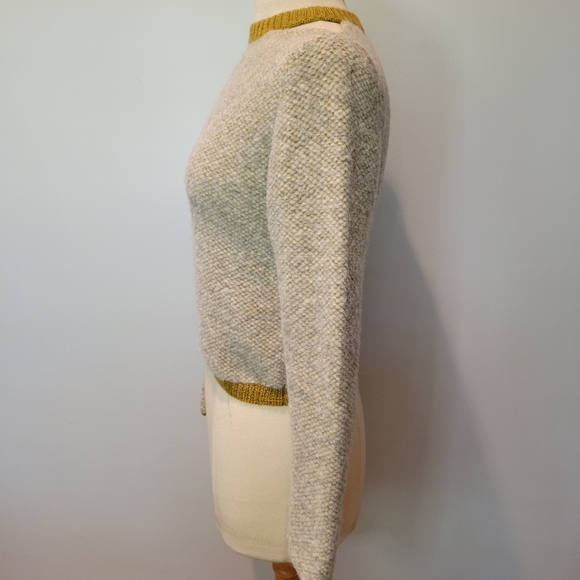 Eckhaus Latta Baby Alpaca Hand Knit Cutout Clavicle Sweater SZ S - Picture 5 of 10